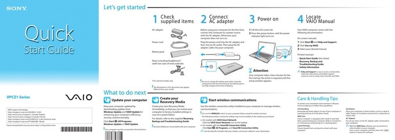 Sony VPCZ133GM User manual