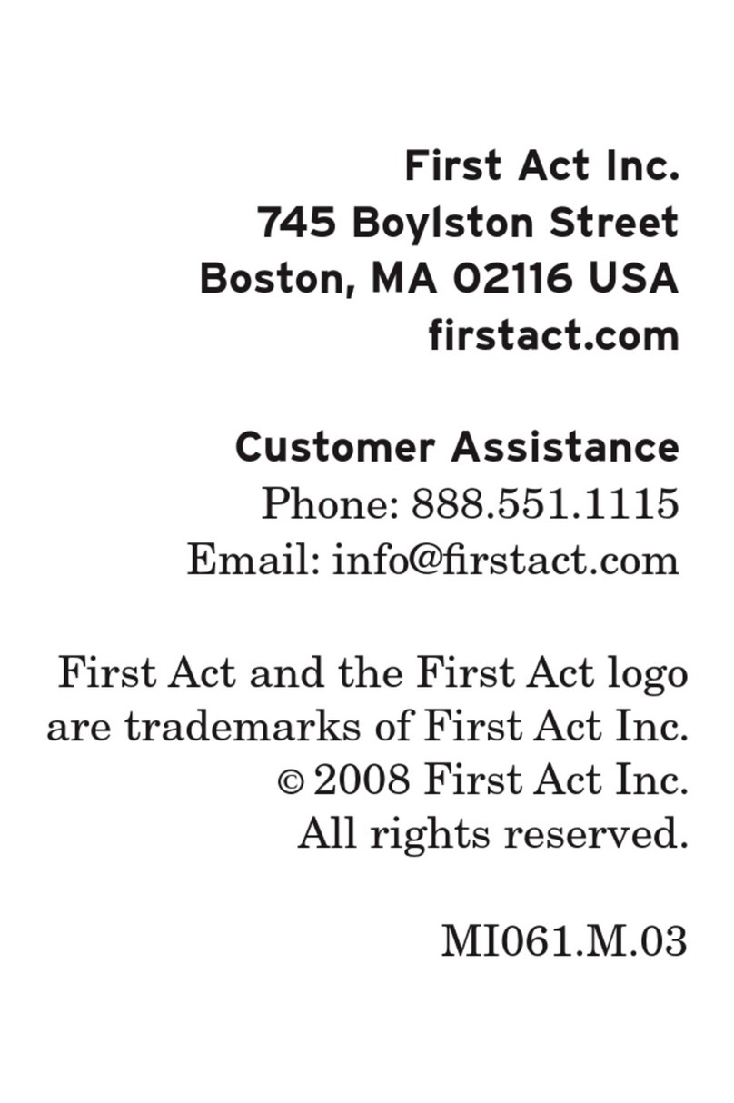 First Act MI061 instruction manual