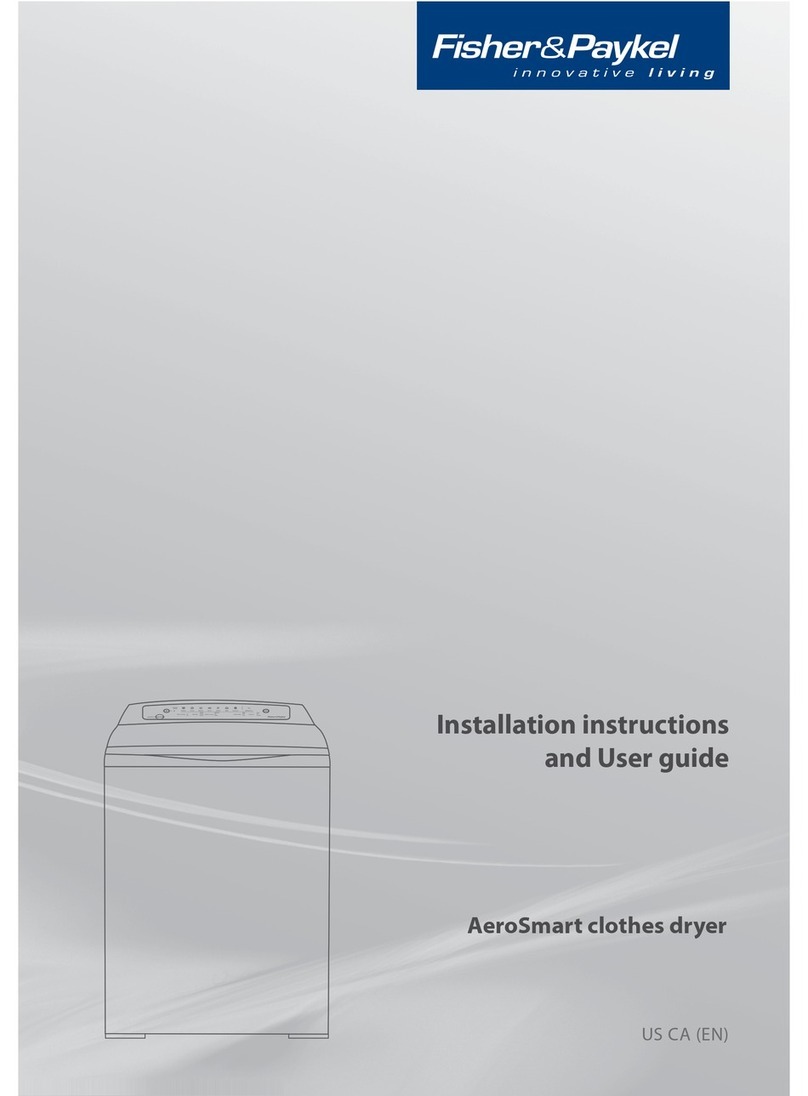 Fisher & Paykel DE62T27DW2 Installation instructions and user guide
