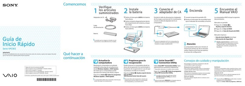 Sony VPCW211AX User manual