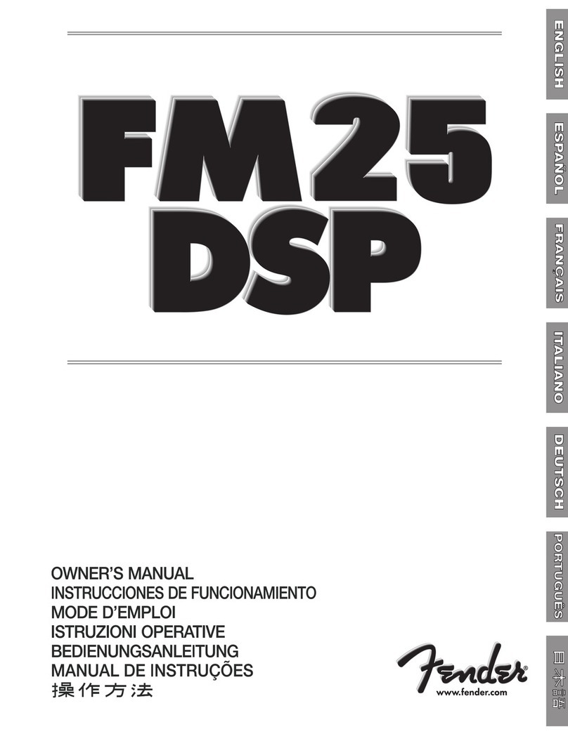 Fender FM25DSP owner's manual