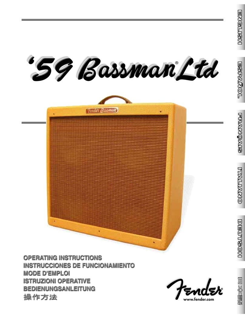 Fender Bassman '59 User manual