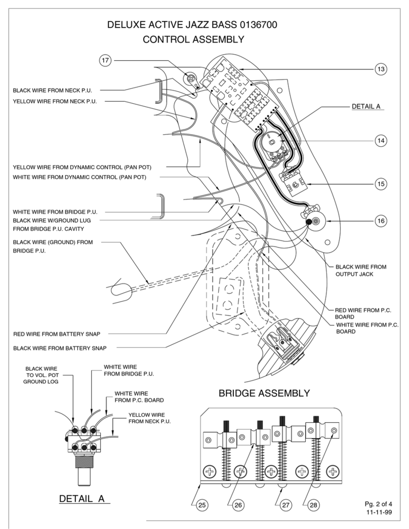 Fender Deluxe Active Jazz Bass Diagram