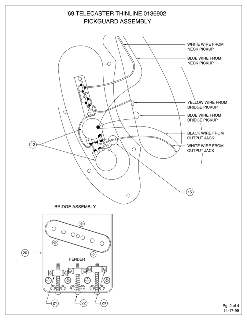 Fender Classic Series 69 Telecaster Thinline User manual Fender Classic Series 69 Telecaster Thinline User manual