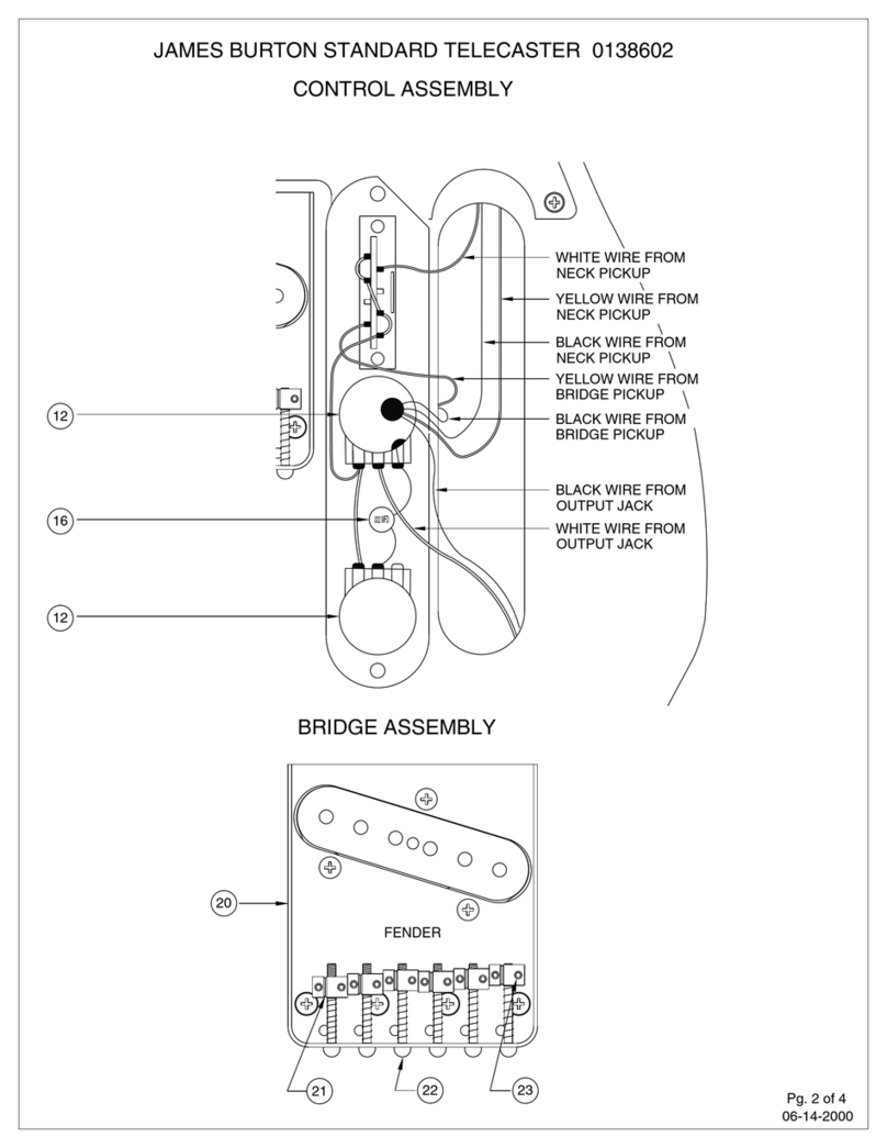 Fender James Burton Standard Telecaster Quick start guide