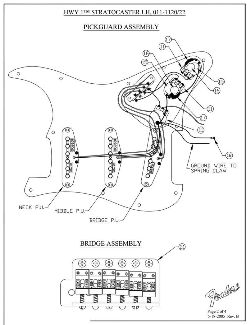 Fender Highway One Stratocaster LH Wiring diagram