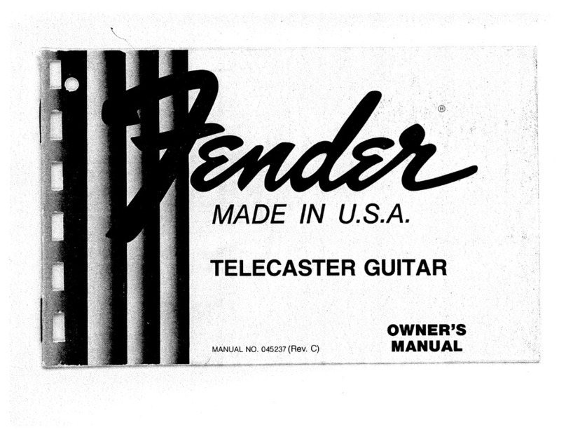 Fender G.E. SMITH TELECASTER owner's manual