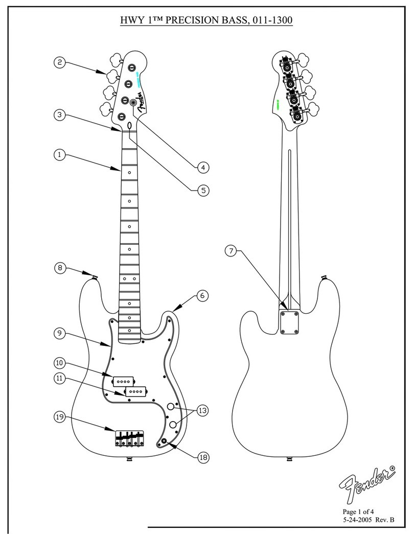 Fender Highway One Precision Bass Diagram