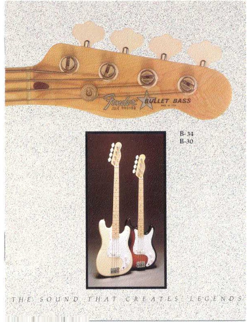 Fender BULLET BASS B-30 user guide