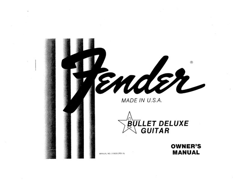 Fender Bullet Deluxe User manual Fender Bullet Deluxe User manual