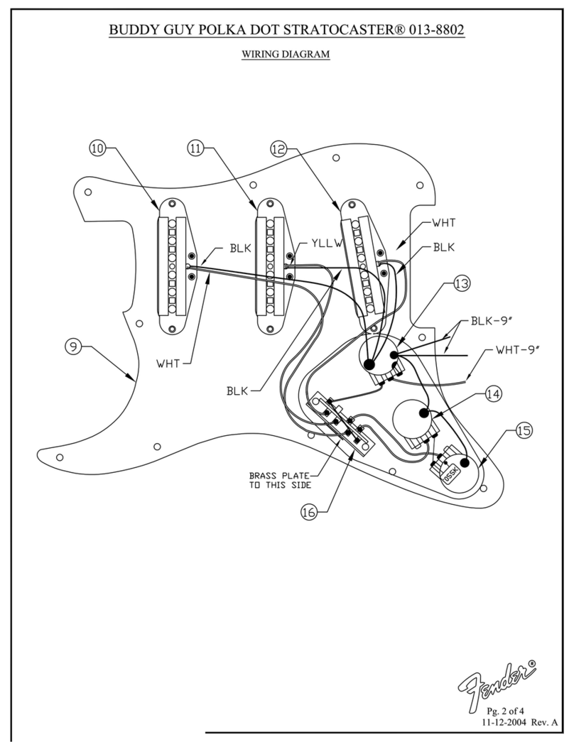 Fender Buddy Guy Standard Stratocaster Wiring diagram