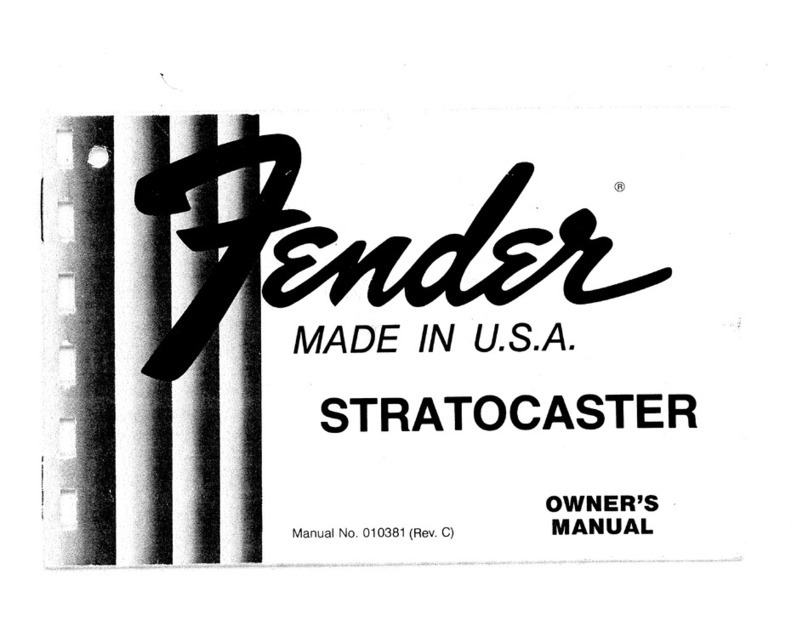 Fender Billy Corgan Stratocaster User manual Fender Billy Corgan Stratocaster User manual