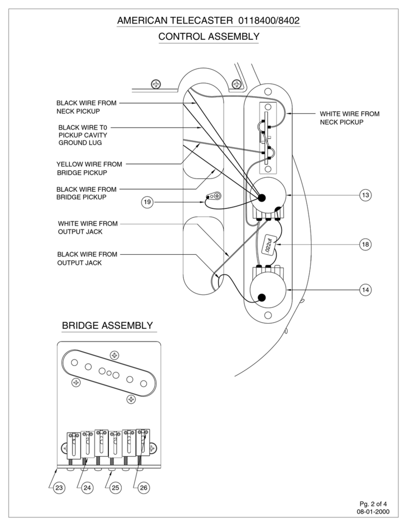Fender American Telecaster supplementary guide