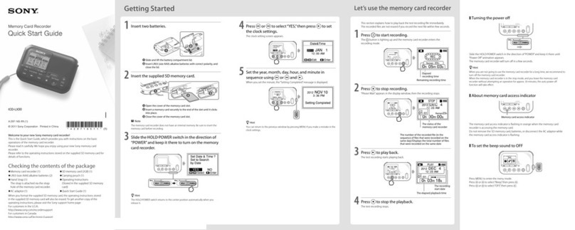 Sony ICD-LX30 User manual
