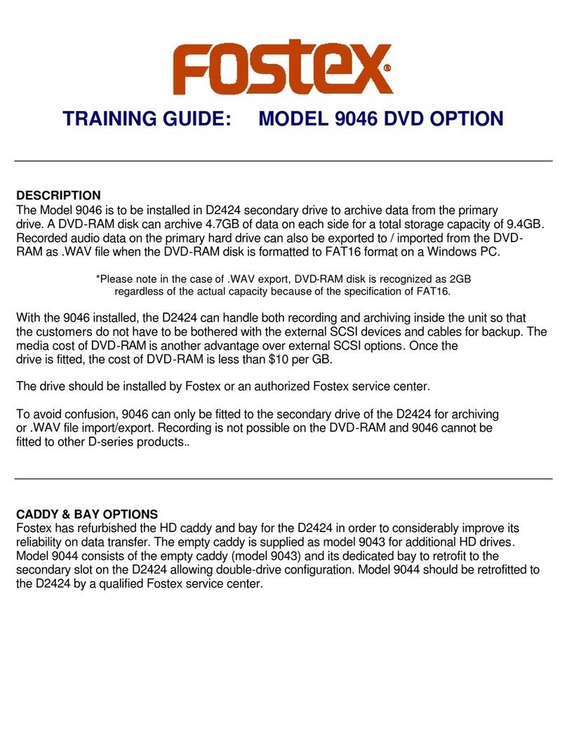 Fostex D2424LV MKII Setup guide