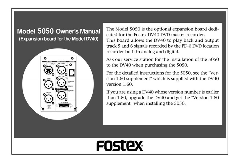 Fostex DV-40 owner's manual