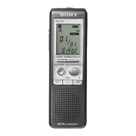 Sony ICD-P520 - Digital Voice Recorder User manual