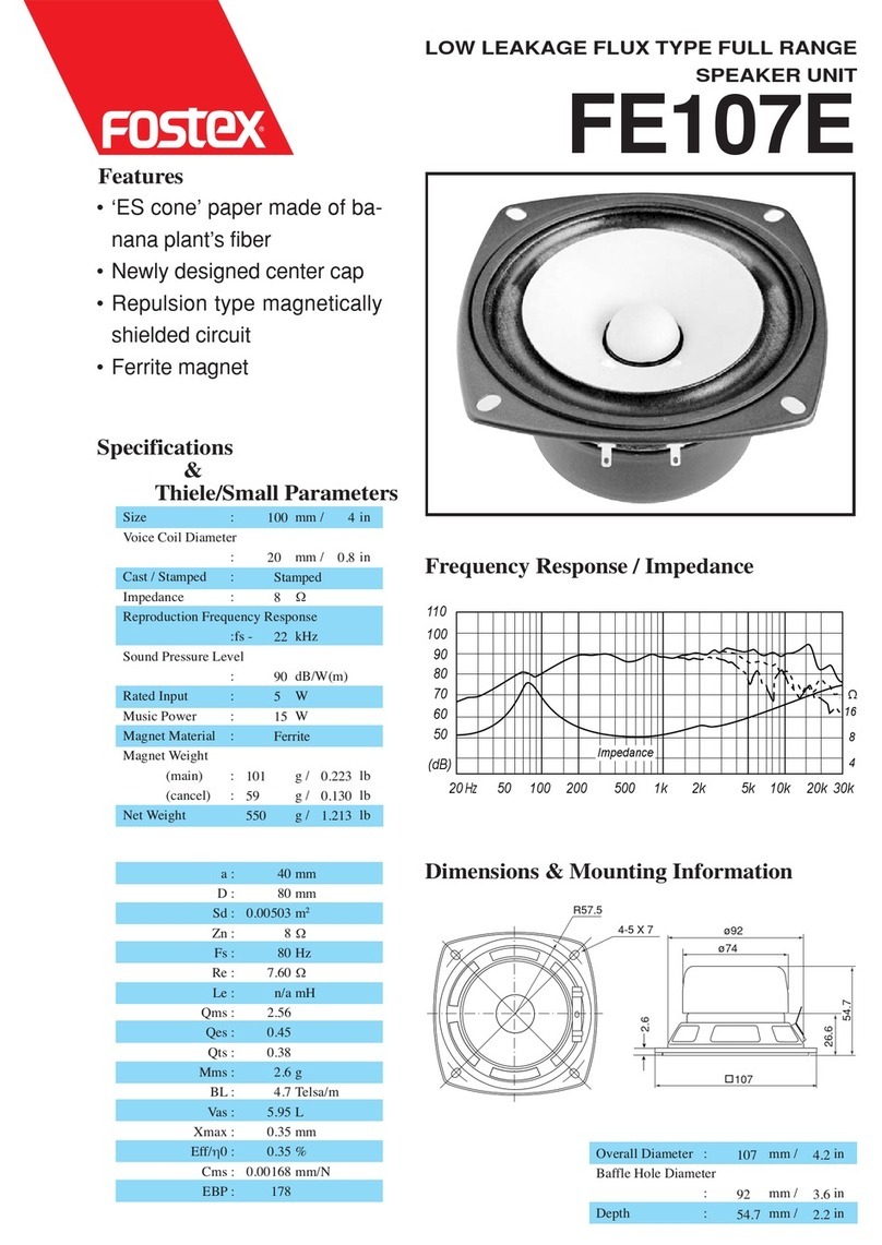 Fostex FE107E User manual