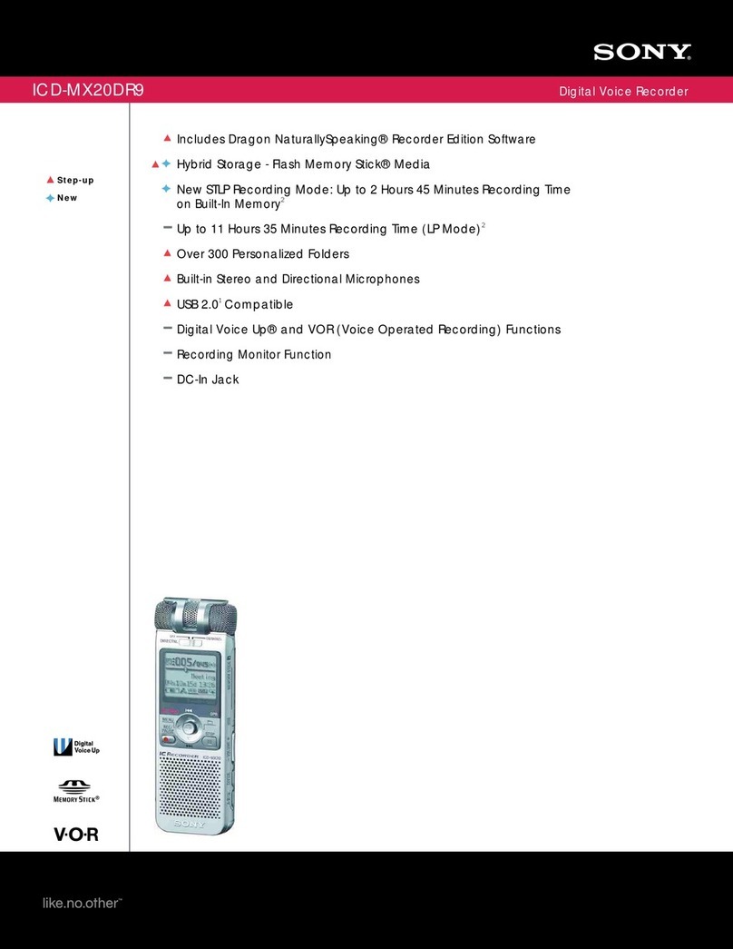 Sony ICD-MX20DR9 Operating Instructions... User manual