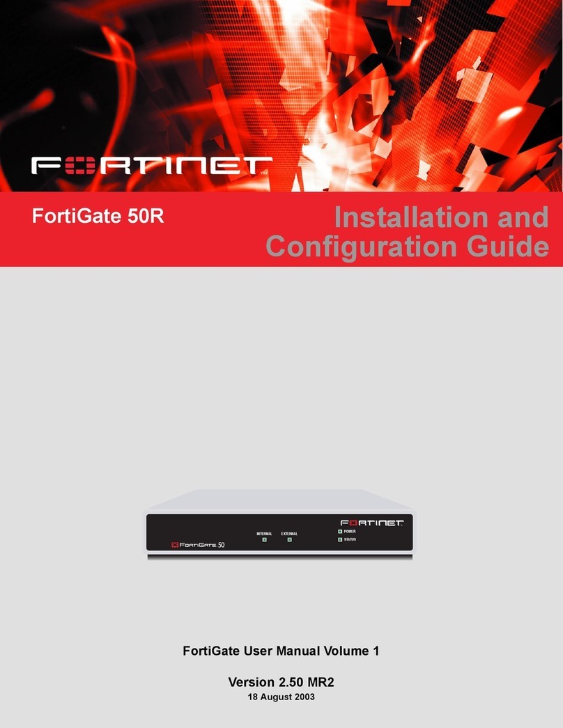 Fortinet FortiGate FortiGate-50R Installation and configuration guide Fortinet FortiGate FortiGate-50R Installation and configuration guide