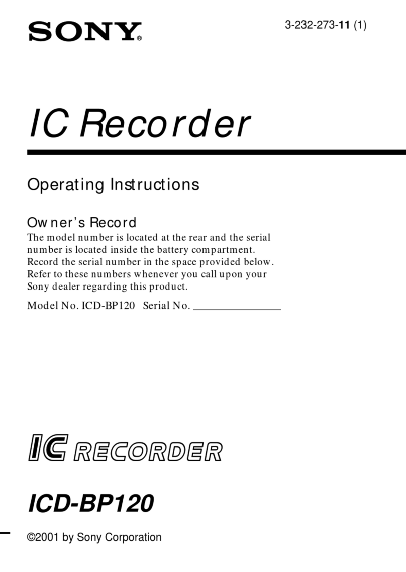 Sony ICD-BP120 - Ic Recorder User manual