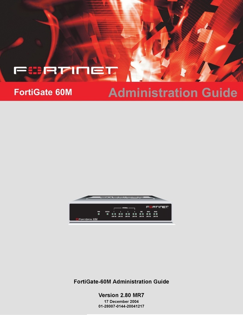 Fortinet FortiGate FortiGate-60M Administration guide Fortinet FortiGate FortiGate-60M Administration guide
