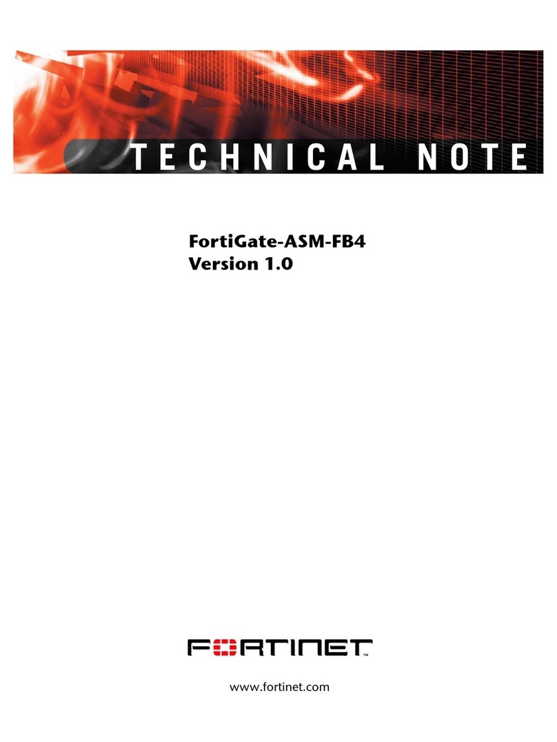 Fortinet FortiGate FortiGate-ASM-FB4 Instruction Manual