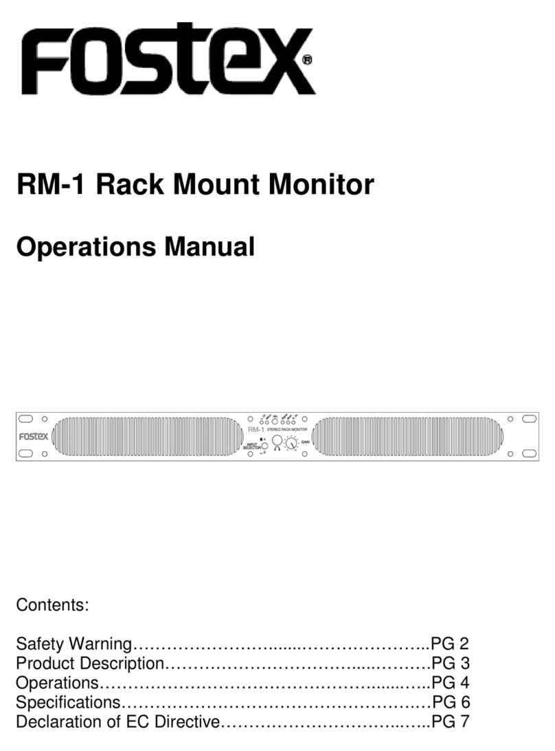 Fostex RM-1 Operation manual