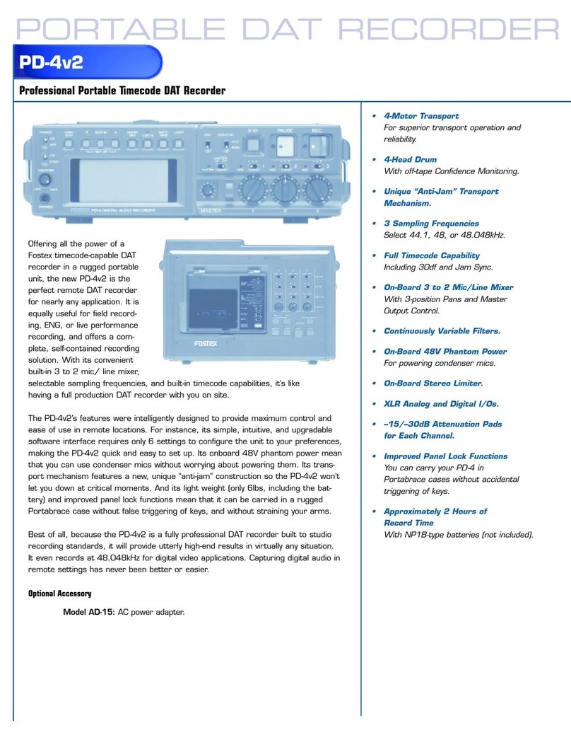 Fostex PD-4v2 Owner's manual