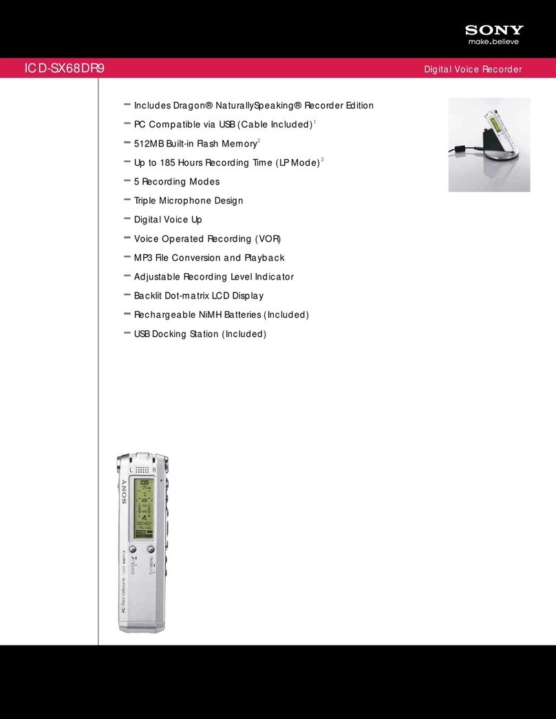 Sony ICD-SX68DR9 User manual