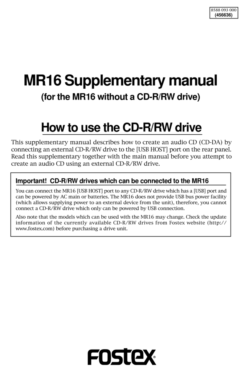 Fostex MR-16HD Instructions and recipes