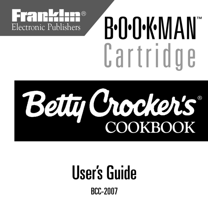 Franklin BOOKMAN BCC-2007 User manual