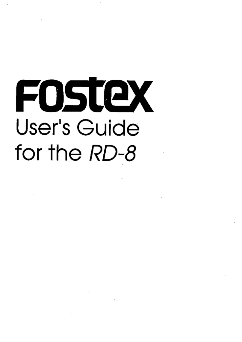 Fostex RD-8 User manual Fostex RD-8 User manual