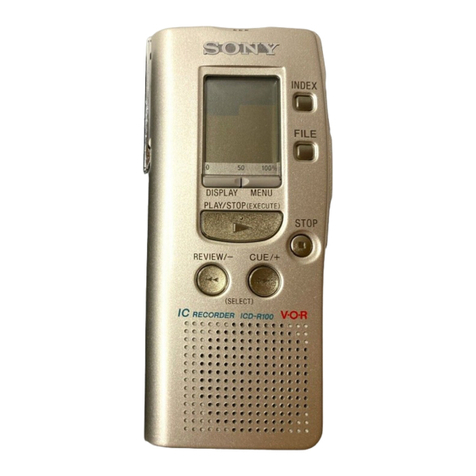 Sony ICD-R100 Operating Instructions  (primary... User manual