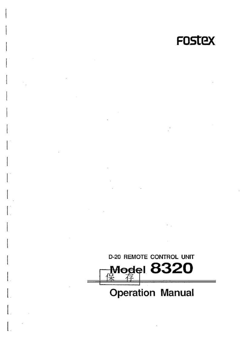 Fostex 8320 Operation manual