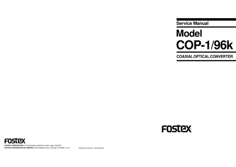 Fostex COP-1/96K User manual