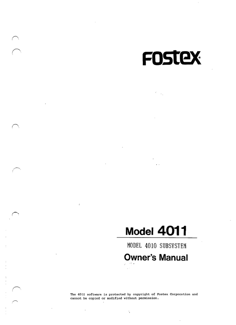 Fostex 4011 owner's manual
