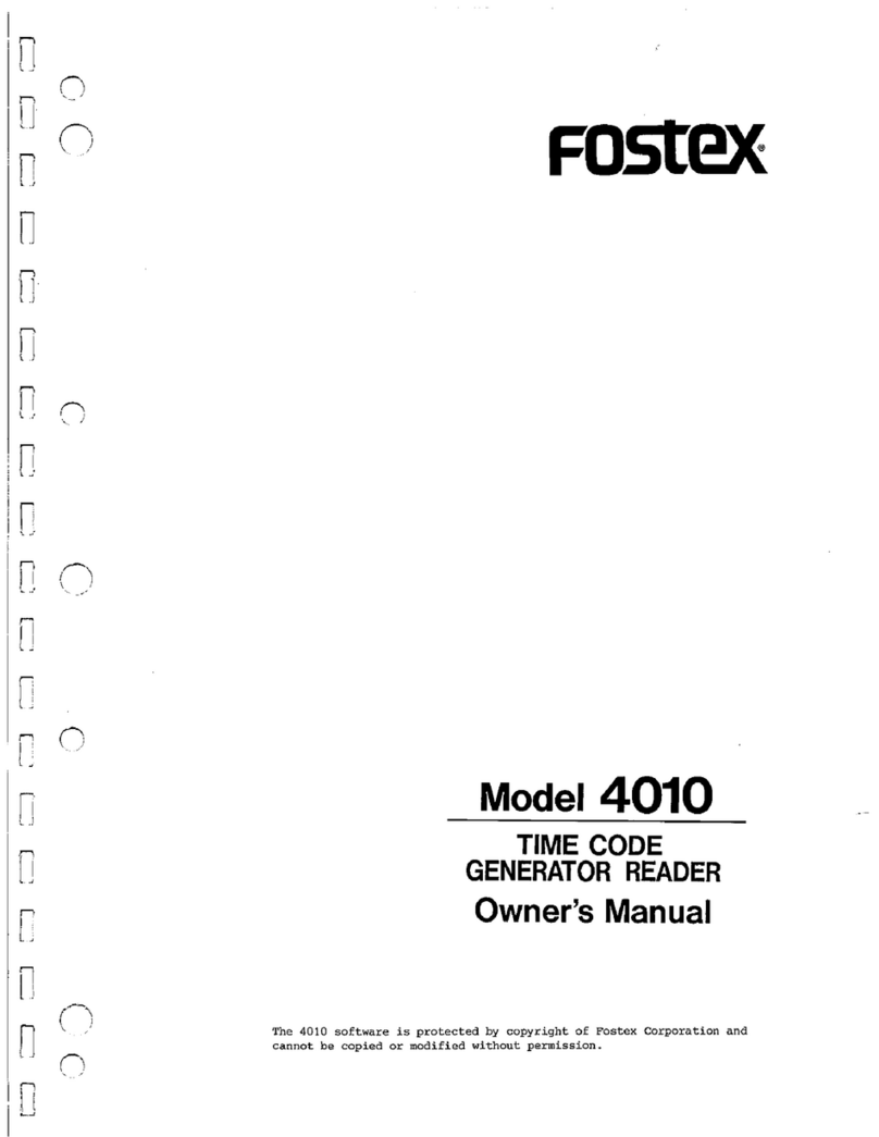 Fostex 4010 User manual
