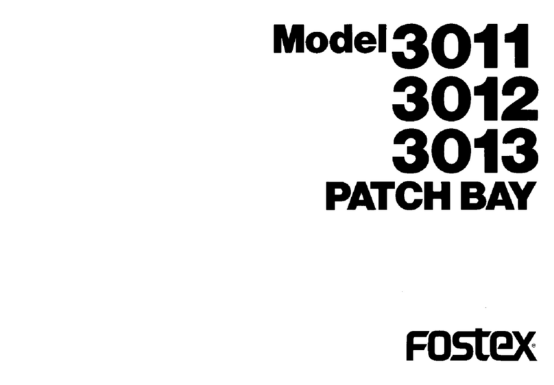 Fostex 3011 User manual