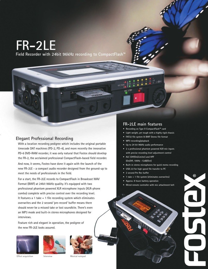 Fostex FR-2 User manual Fostex FR-2 User manual