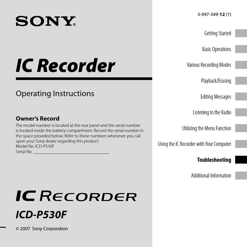 Sony ICD-P530F - Ic Recorder User manual Sony ICD-P530F - Ic Recorder User manual