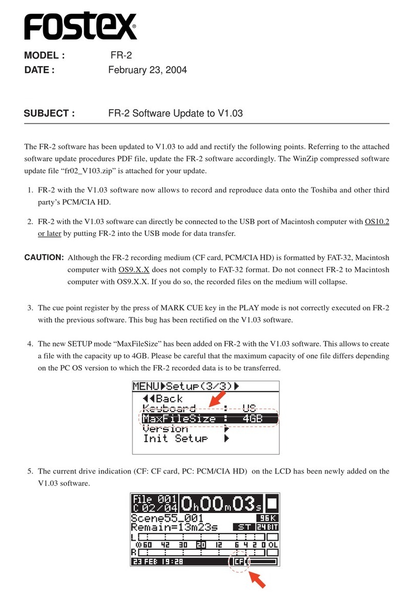 Fostex FR-2 Software update