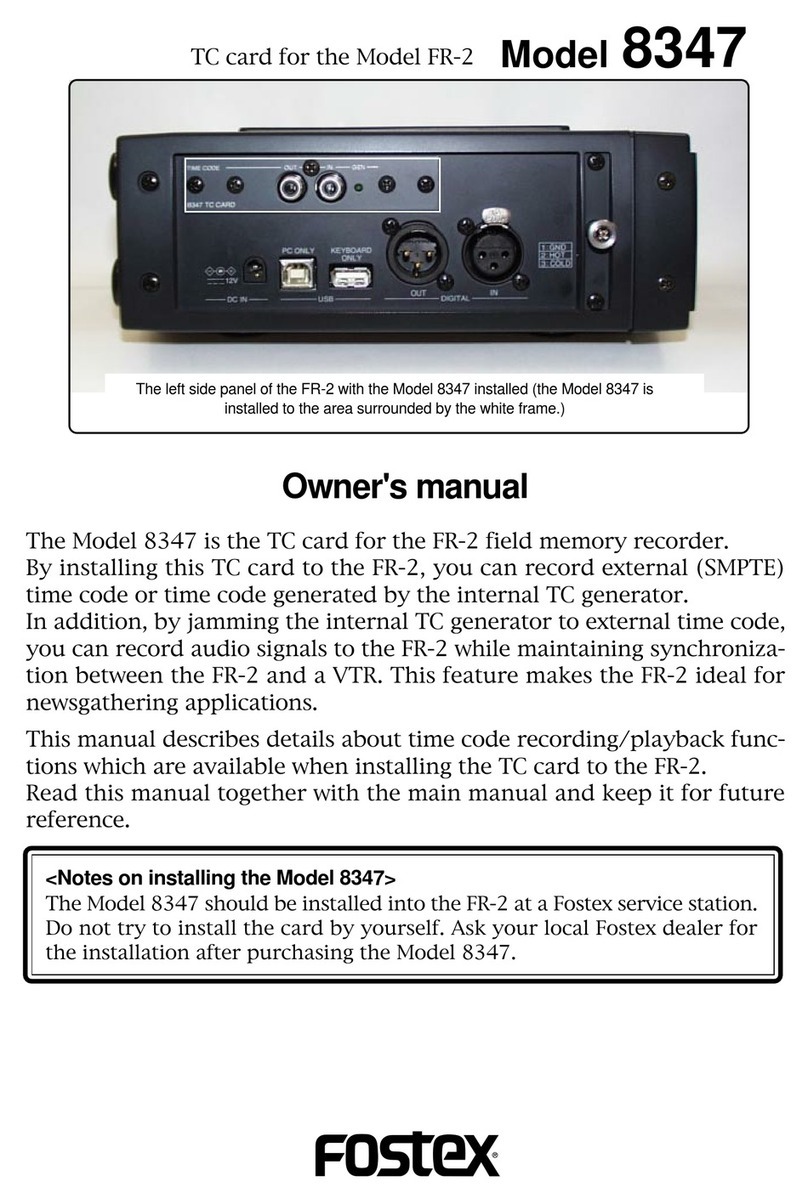 Fostex FR-2 User manual