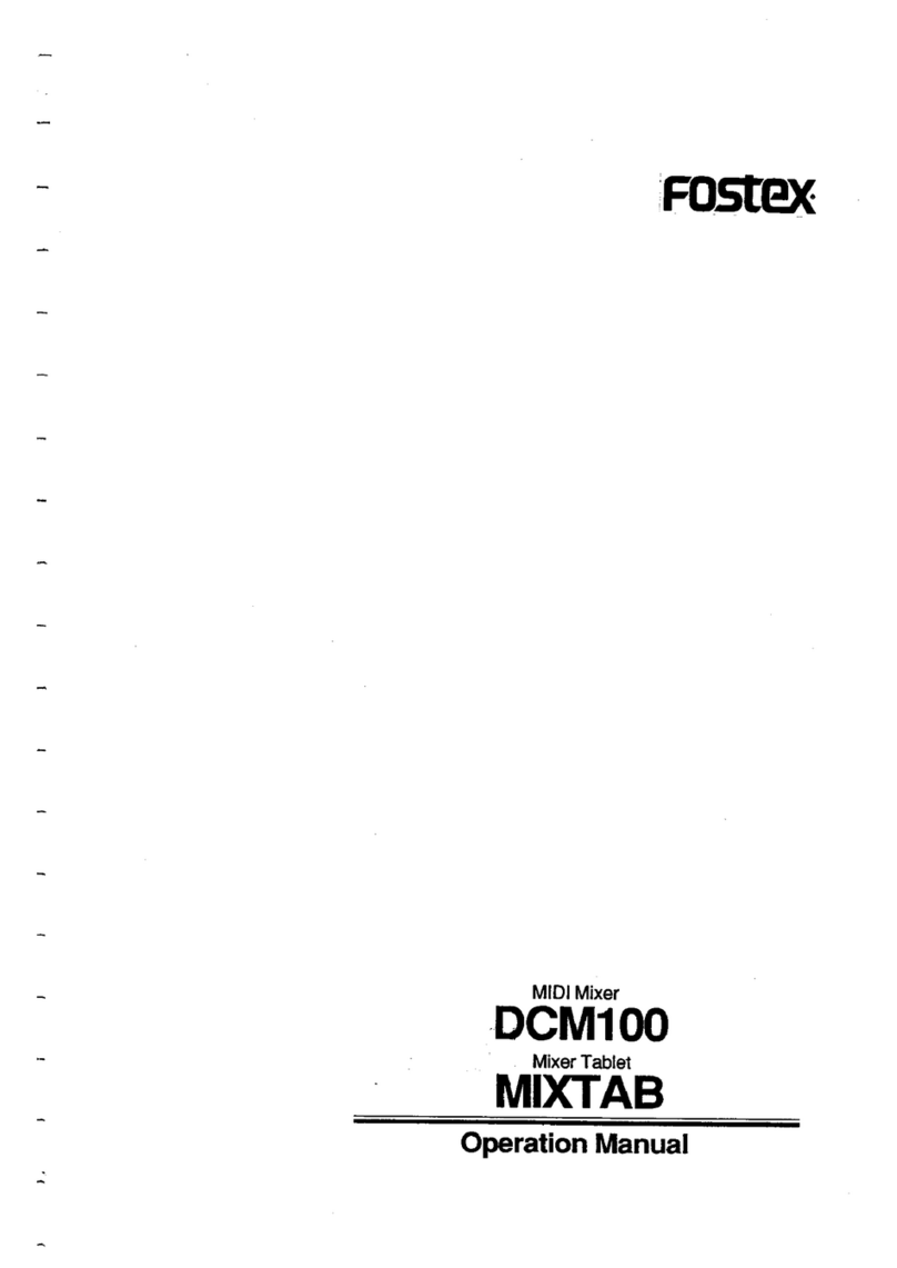 Fostex DCM100 Operation manual
