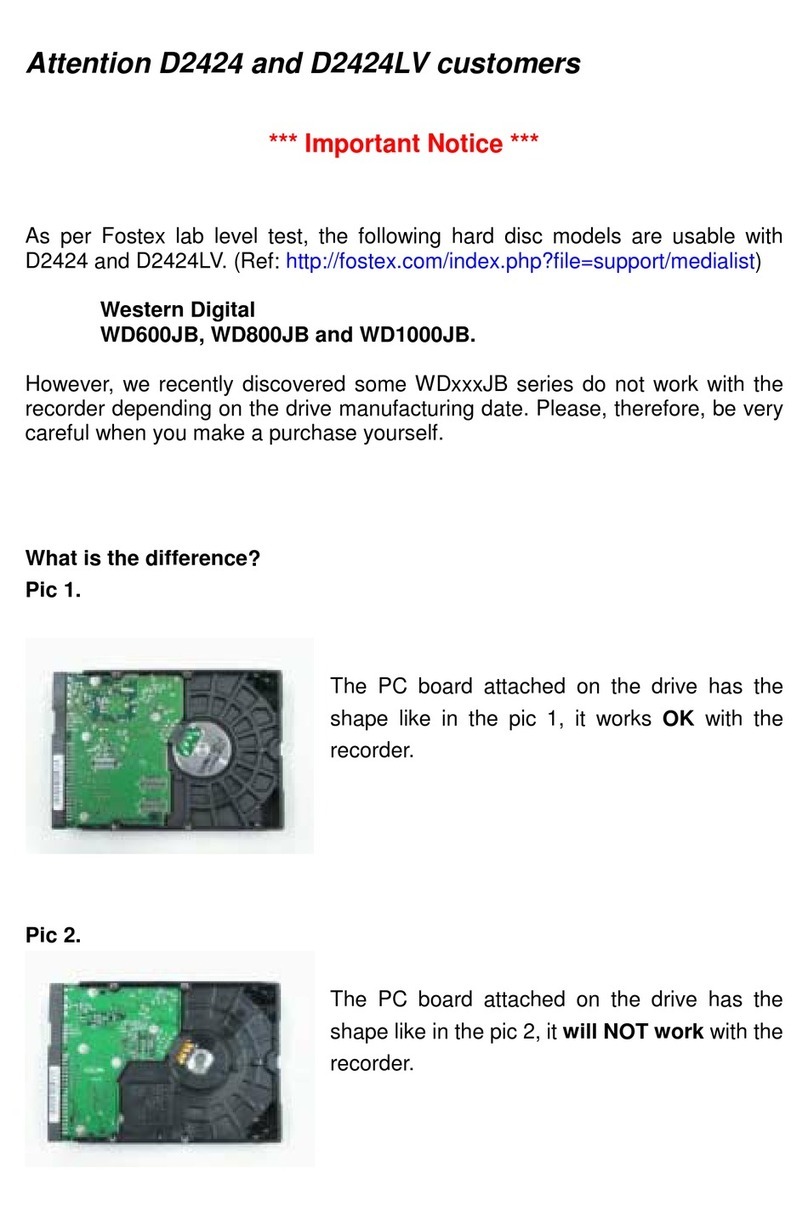 Fostex D2424LV MKII release note