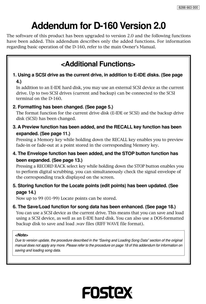 Fostex D-160 Addendum