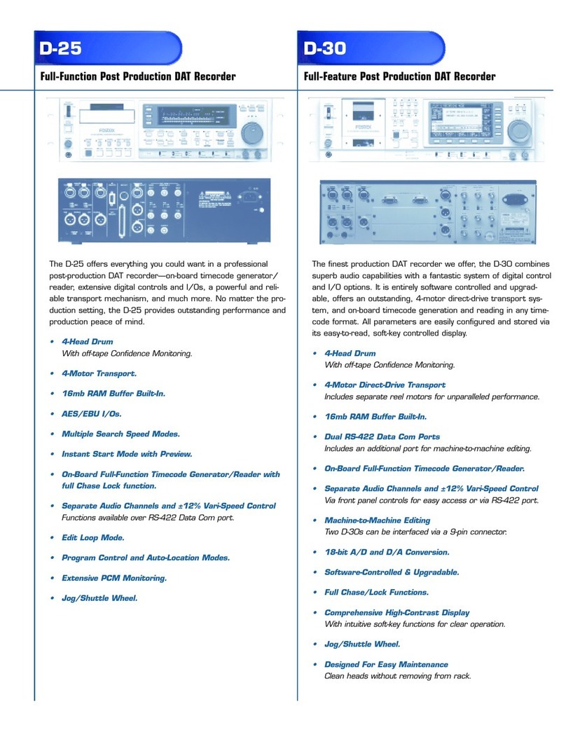 Fostex D-25 User manual