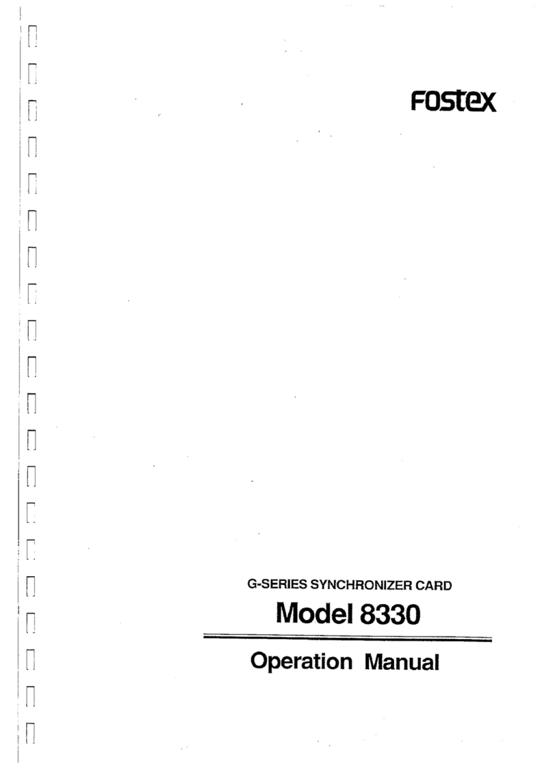 Fostex 8330 User manual