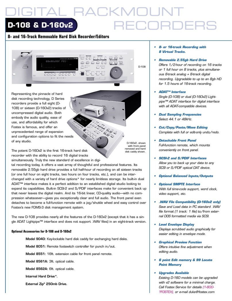 Fostex D-108 Owner's manual