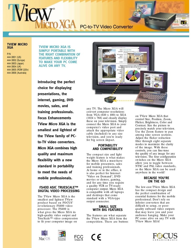 foc.us TView Micro XGA Specifications